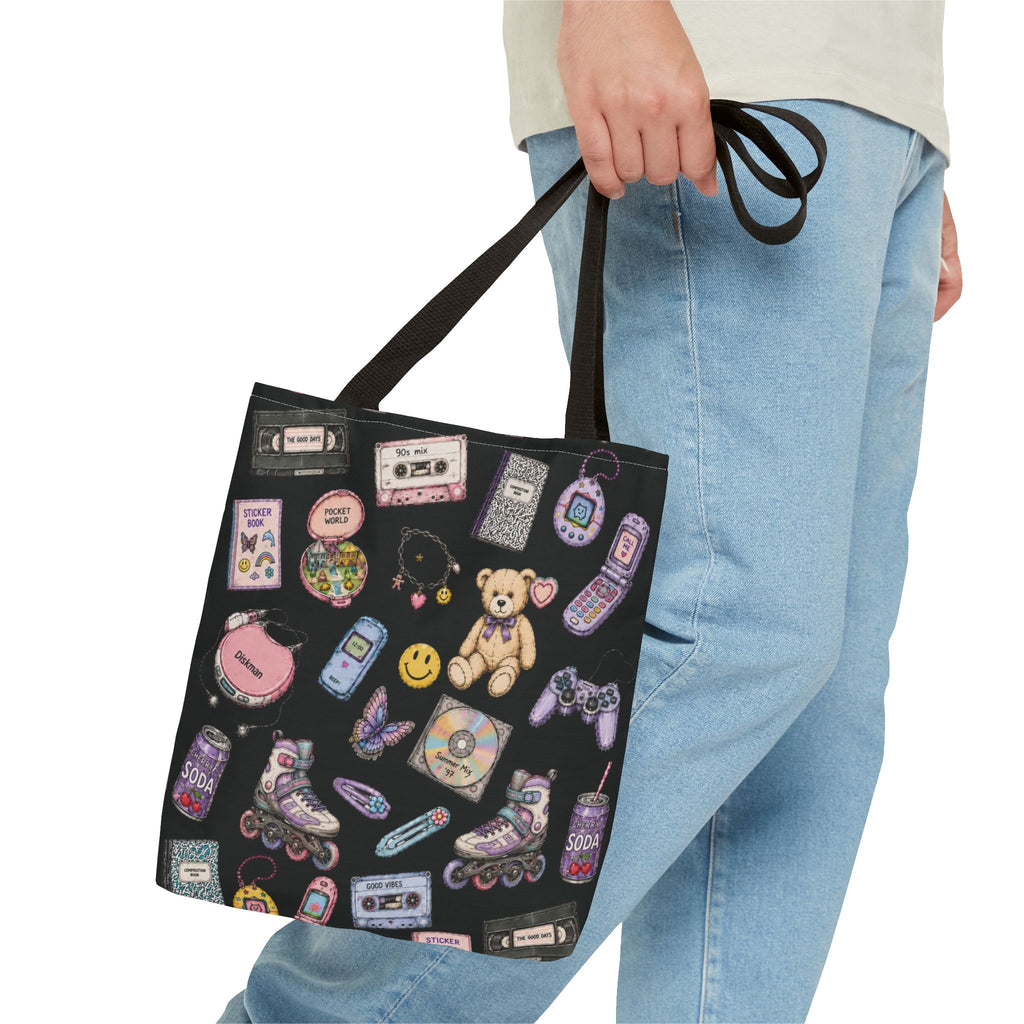 Rewind | Miracle of Roses Tote Bag-Black