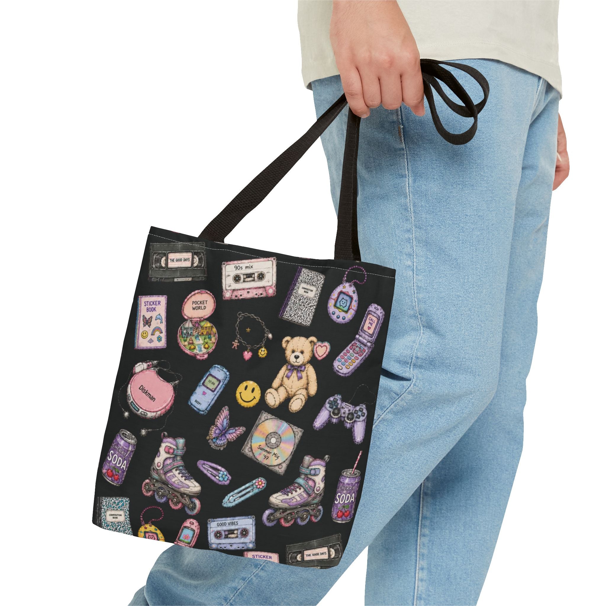 Rewind | Miracle of Roses Tote Bag-Black