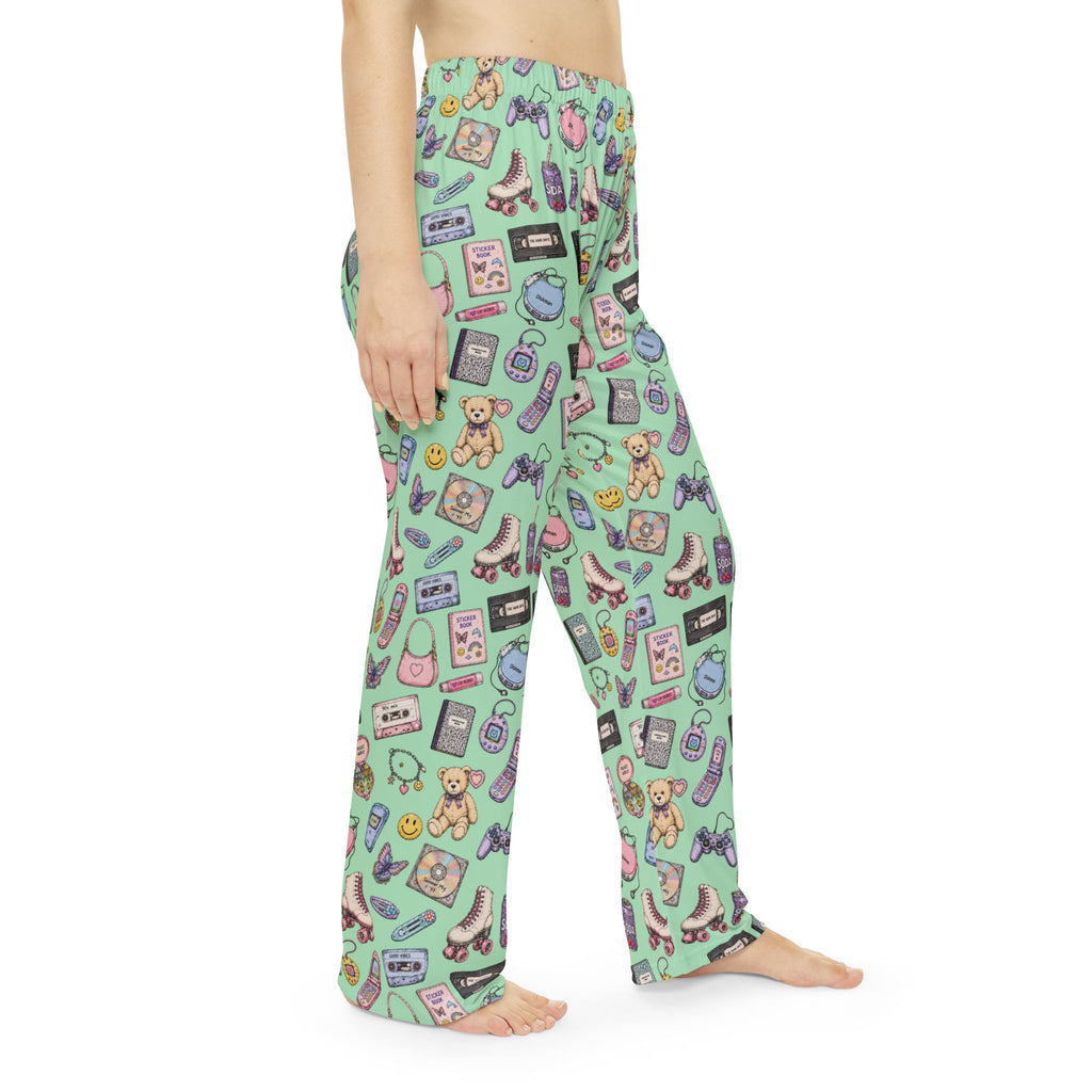 Soft Nights | Miracle of Roses Pajama Pants-Blue