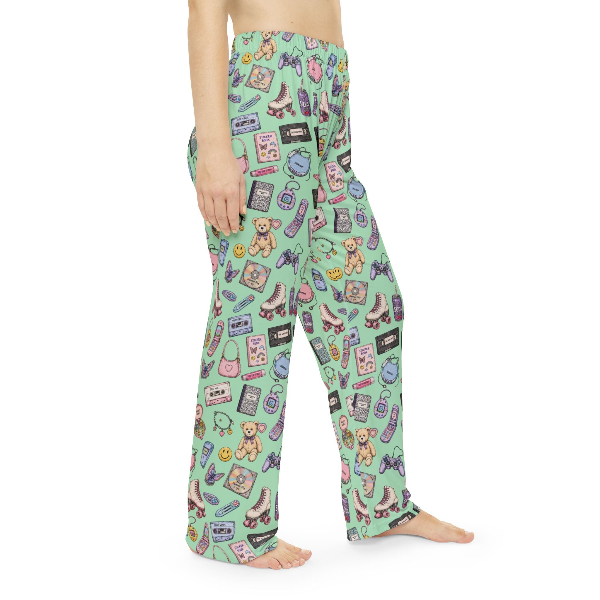 Soft Nights | Miracle of Roses Pajama Pants-Blue