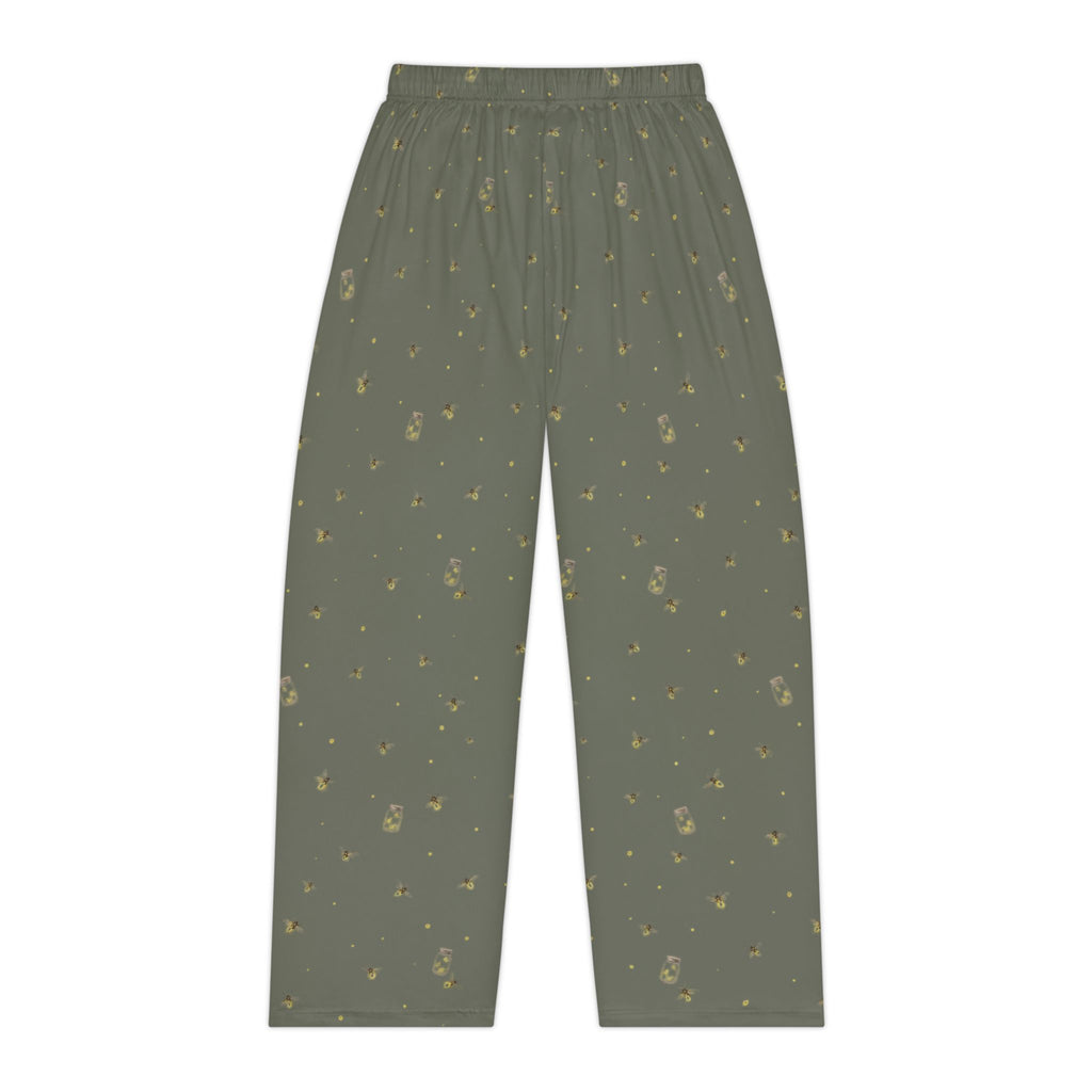 Lanterns of the Garden | Miracle of Roses Pajama Pants-Green