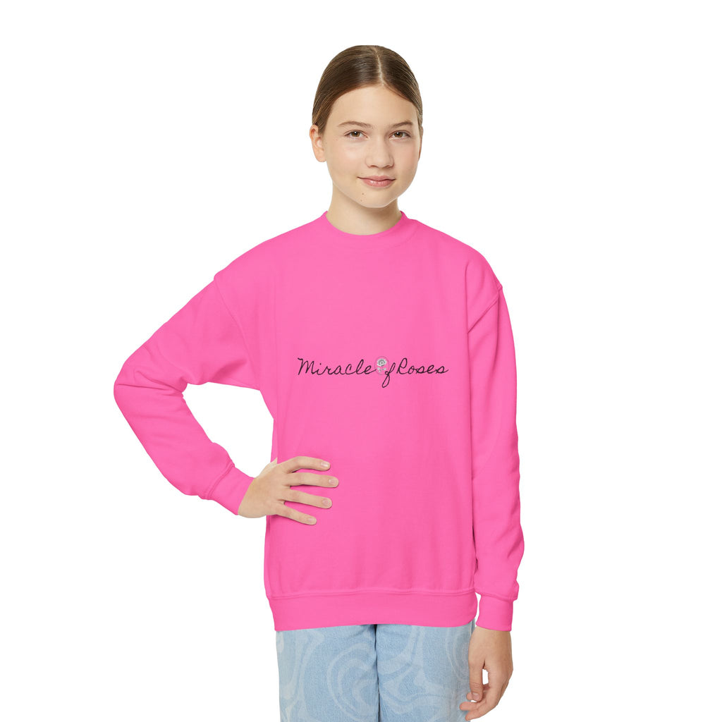 Divinely Guided | Miracle of Roses Youth Crewneck Sweatshirt