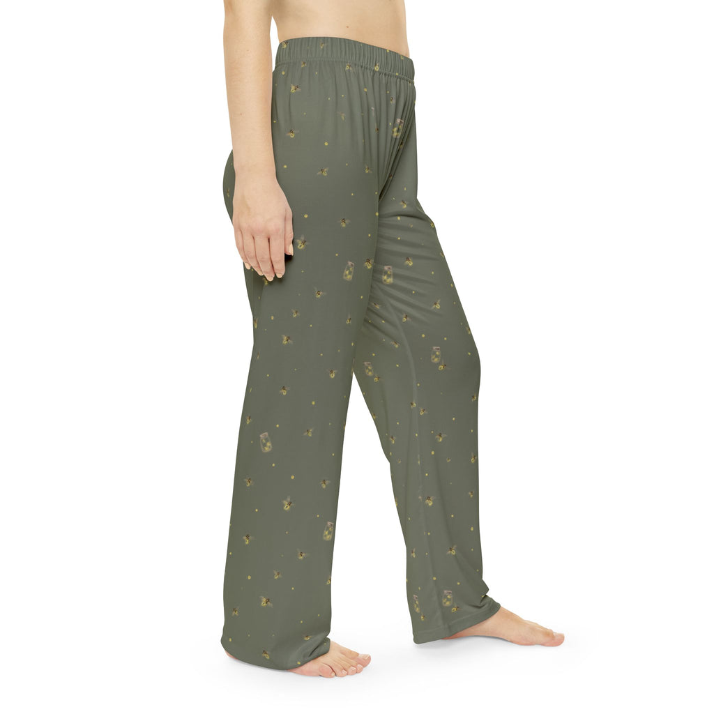 Lanterns of the Garden | Miracle of Roses Pajama Pants-Green