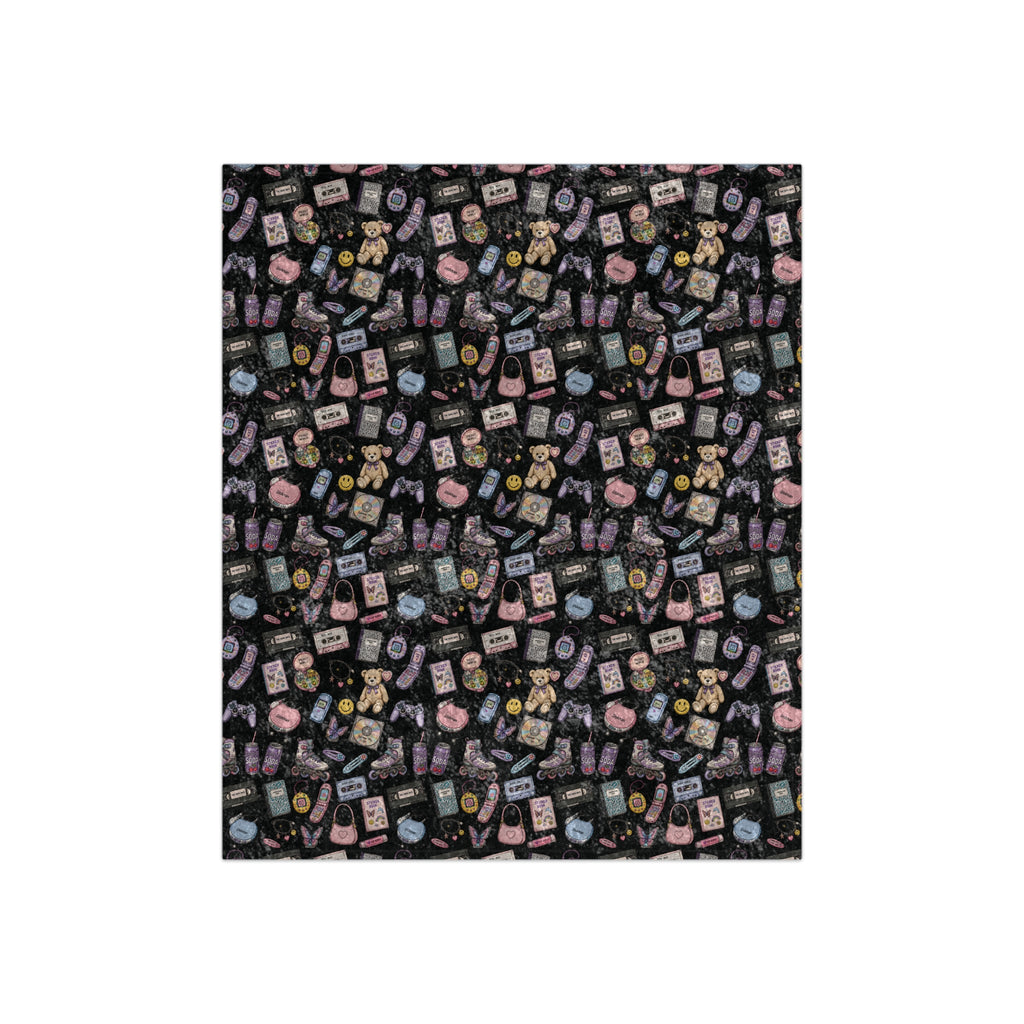 Saturday Morning | Miracle of Roses Blanket-Black