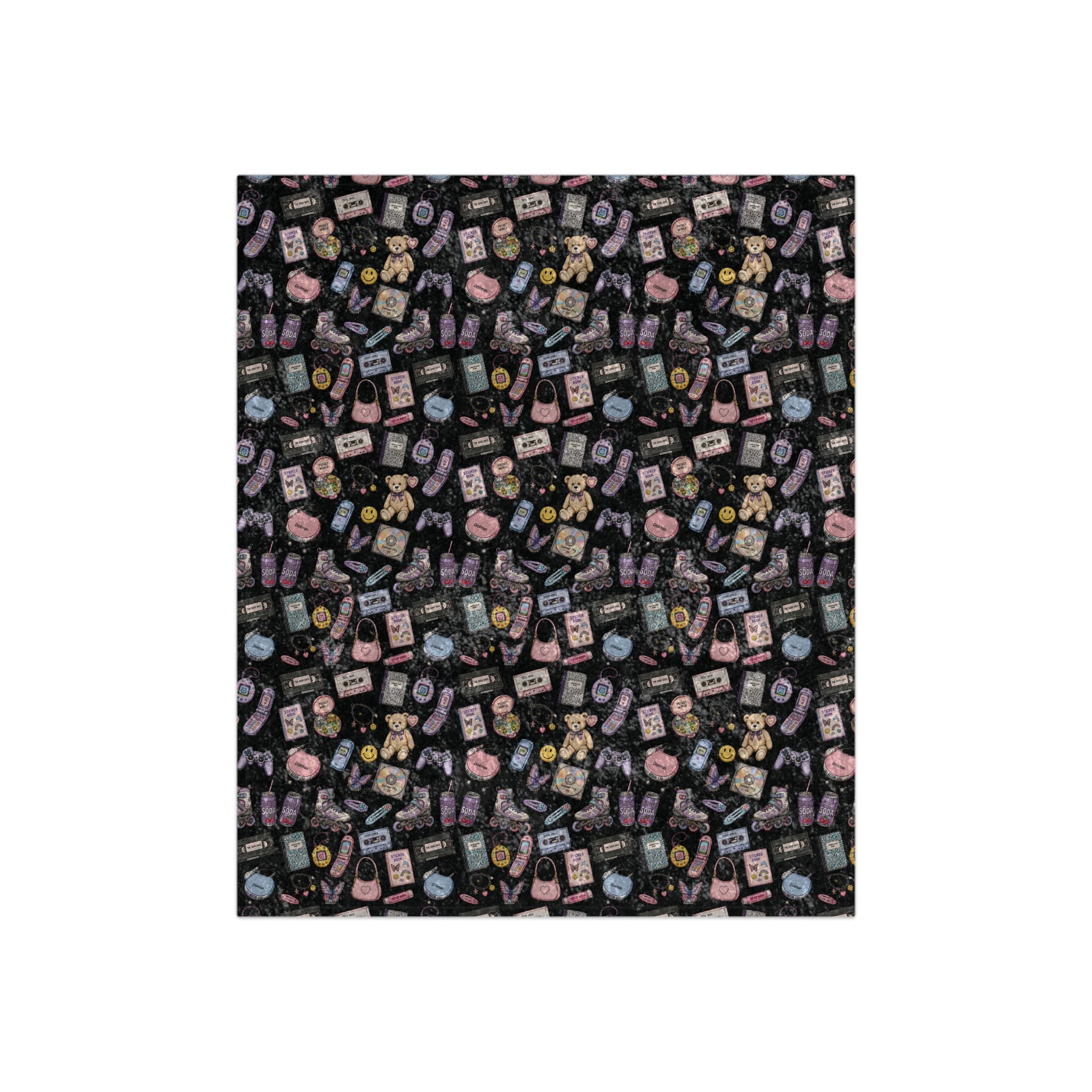 Saturday Morning | Miracle of Roses Blanket-Black