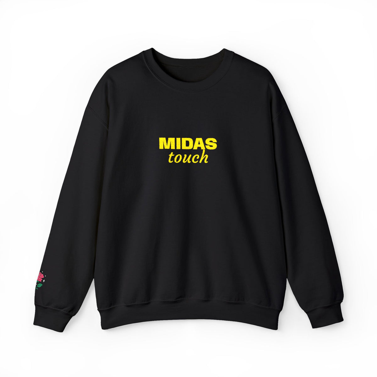 Midas Touch | Miracle of Roses Embroidered Crewneck
