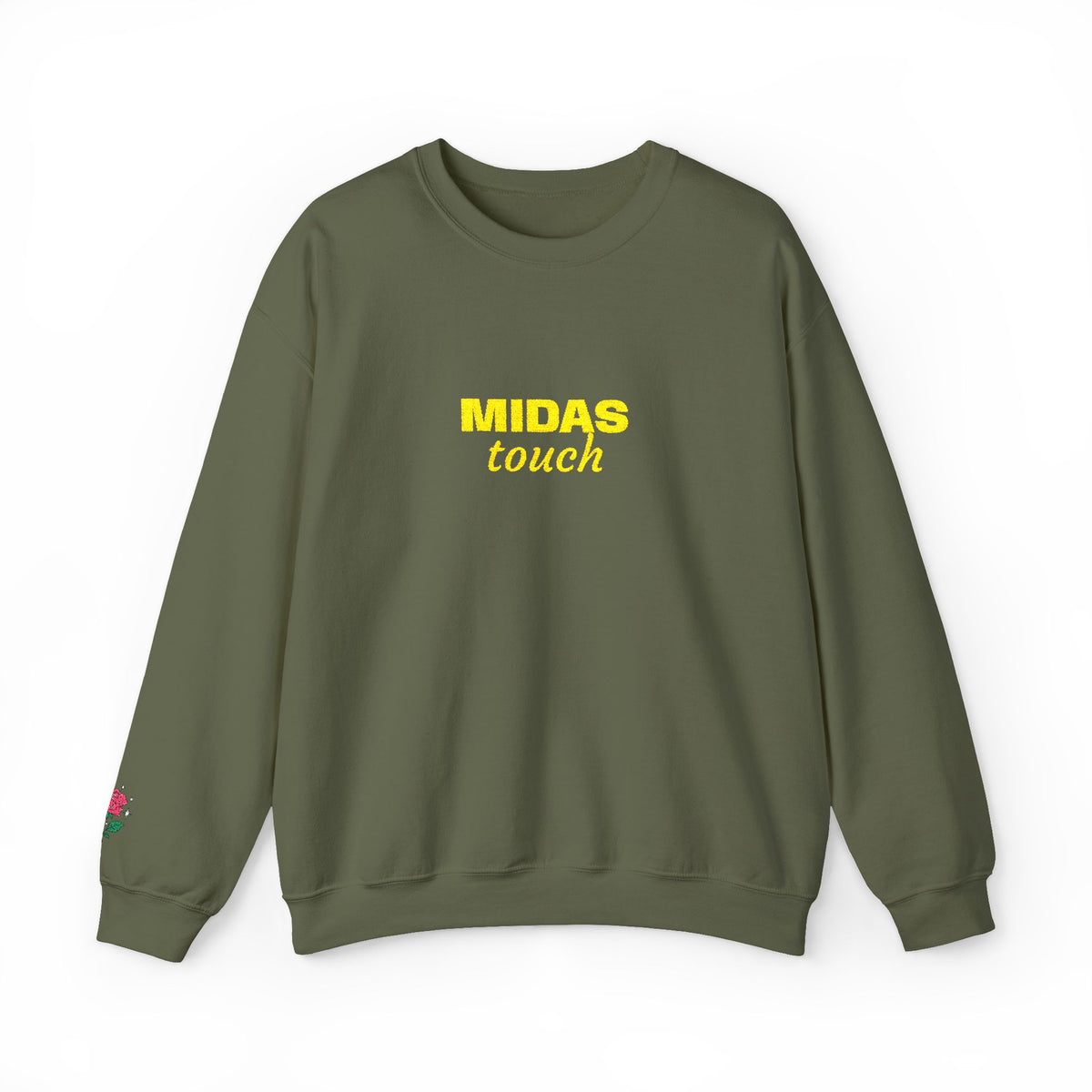 Midas Touch | Miracle of Roses Embroidered Crewneck