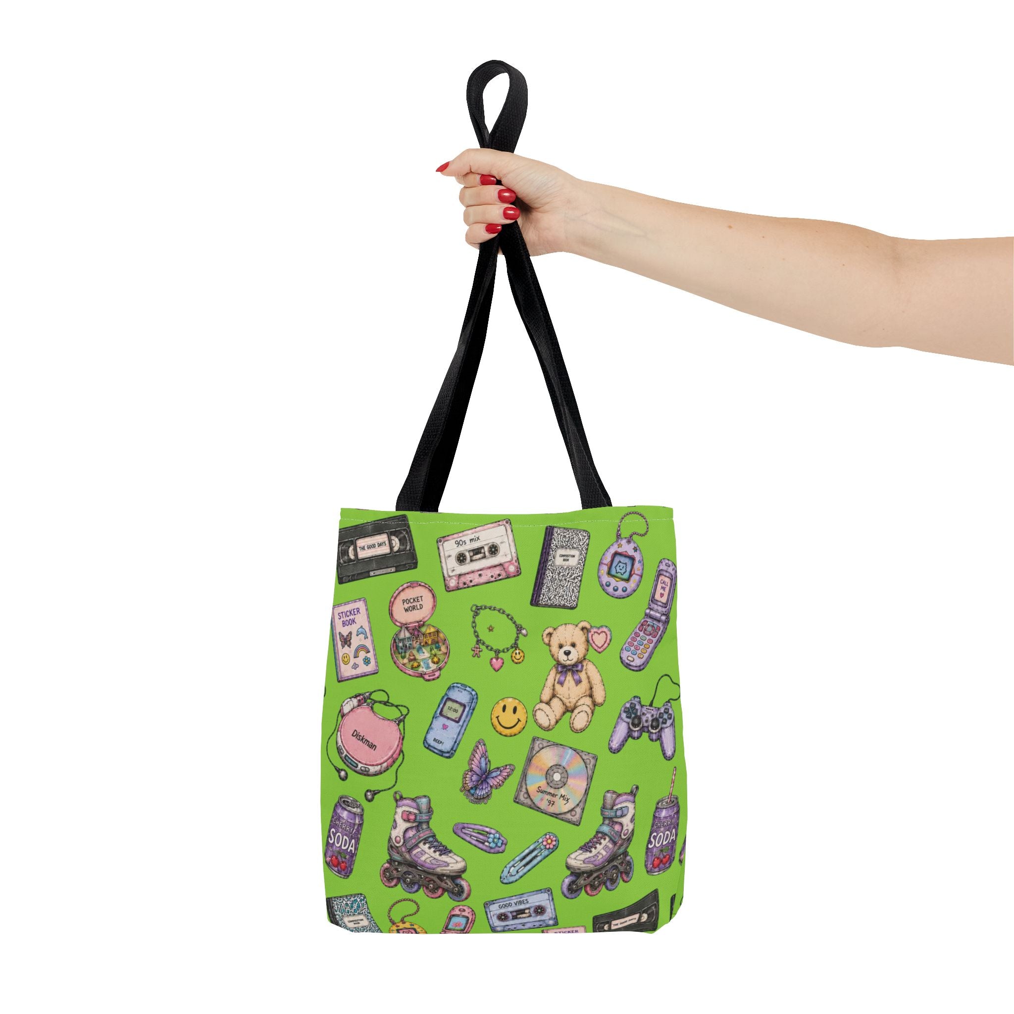 Rewind | Miracle of Roses Tote Bag-Green