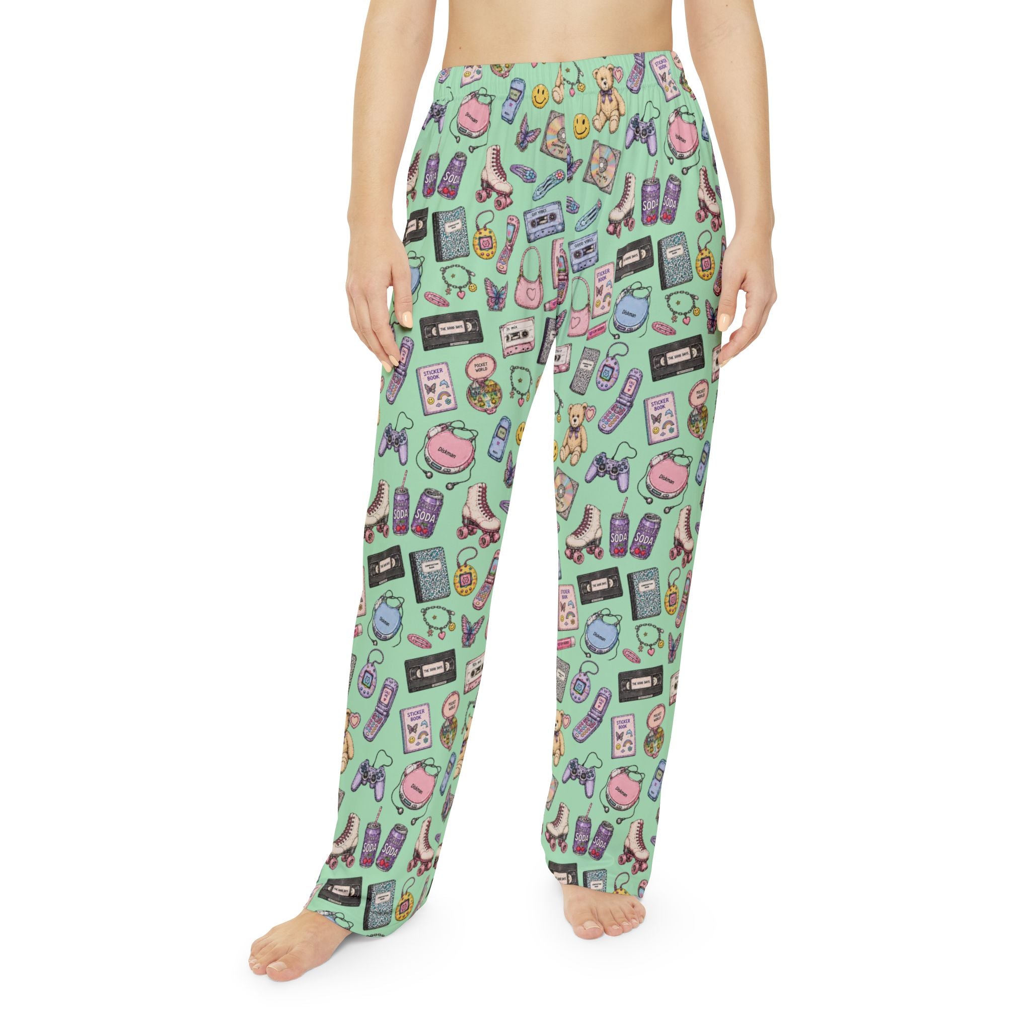 Soft Nights | Miracle of Roses Pajama Pants-Blue