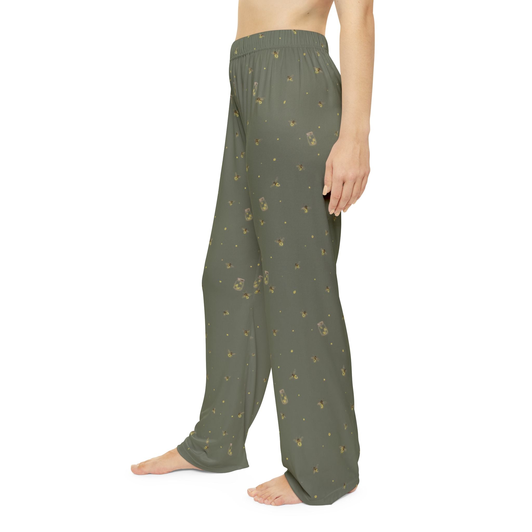 Lanterns of the Garden | Miracle of Roses Pajama Pants-Green