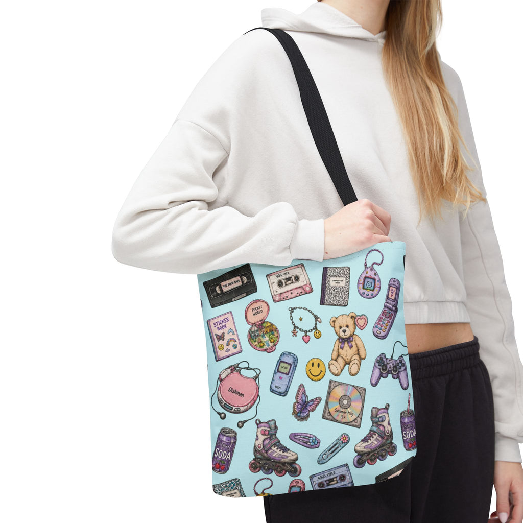 Rewind | Miracle of Roses Tote Bag-Blue