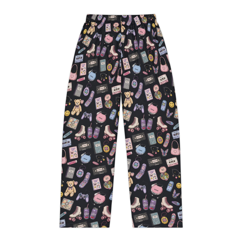 Soft Nights | Miracle of Roses Pajama Pants-Black