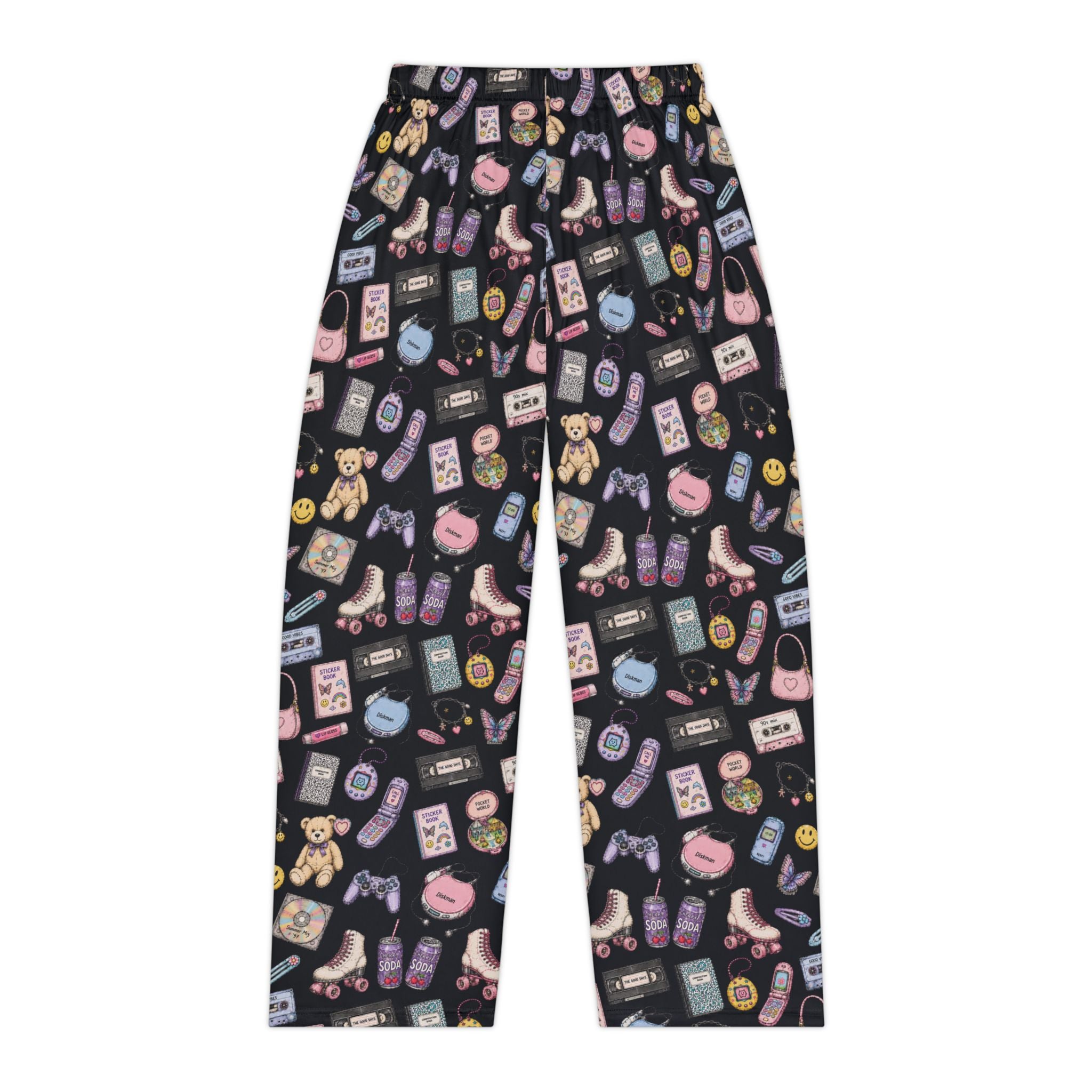 Soft Nights | Miracle of Roses Pajama Pants-Black