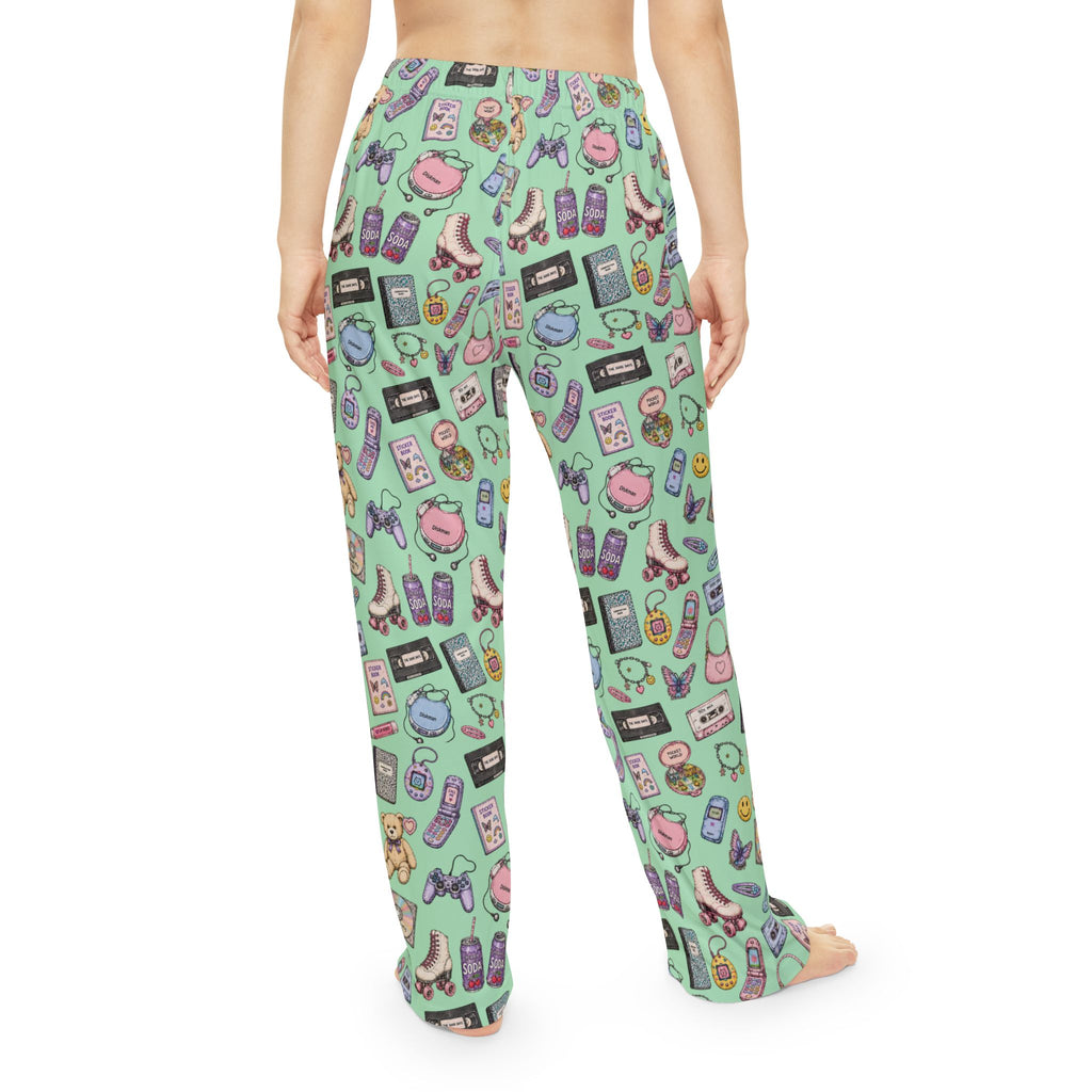Soft Nights | Miracle of Roses Pajama Pants-Blue