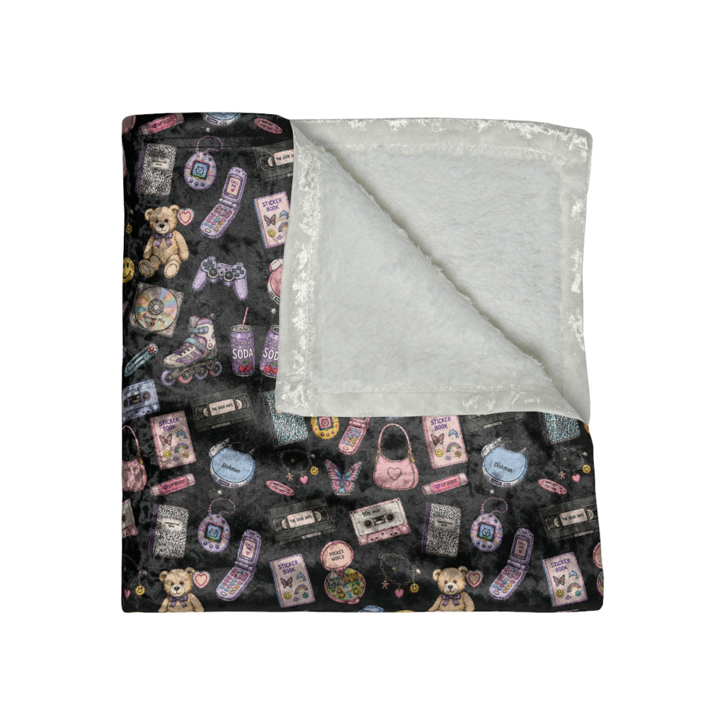 Saturday Morning | Miracle of Roses Blanket-Black