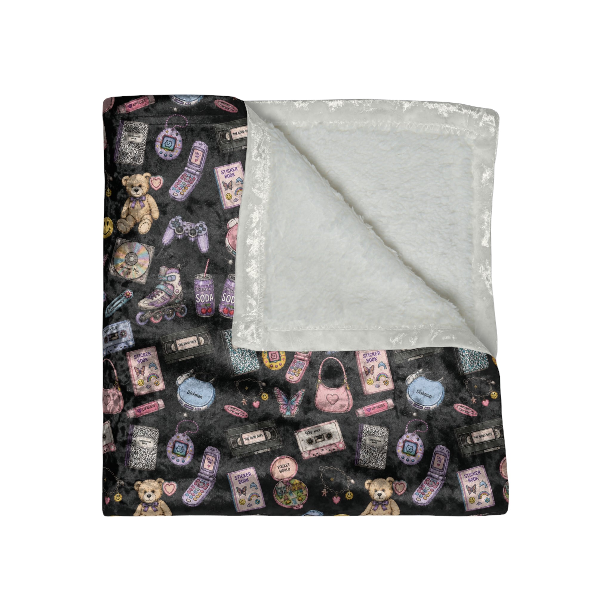 Saturday Morning | Miracle of Roses Blanket-Black