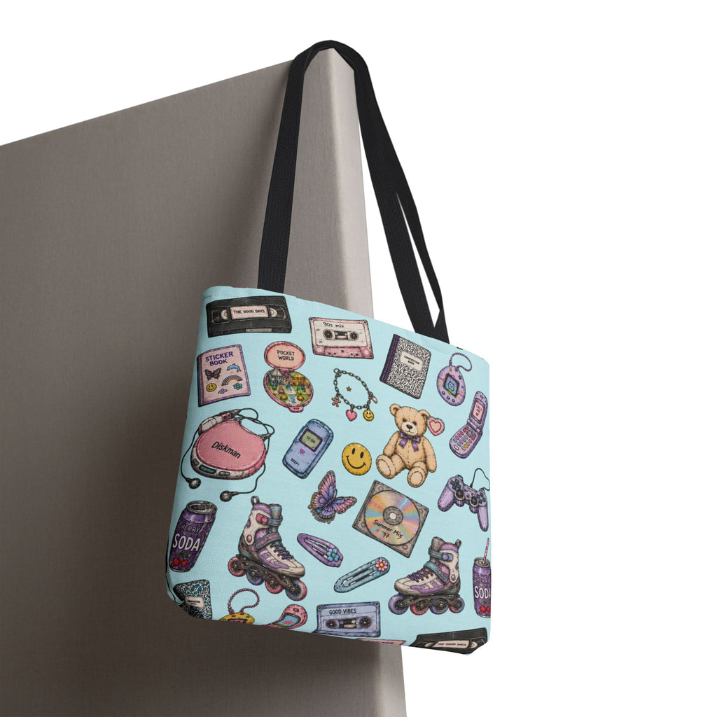 Rewind | Miracle of Roses Tote Bag-Blue