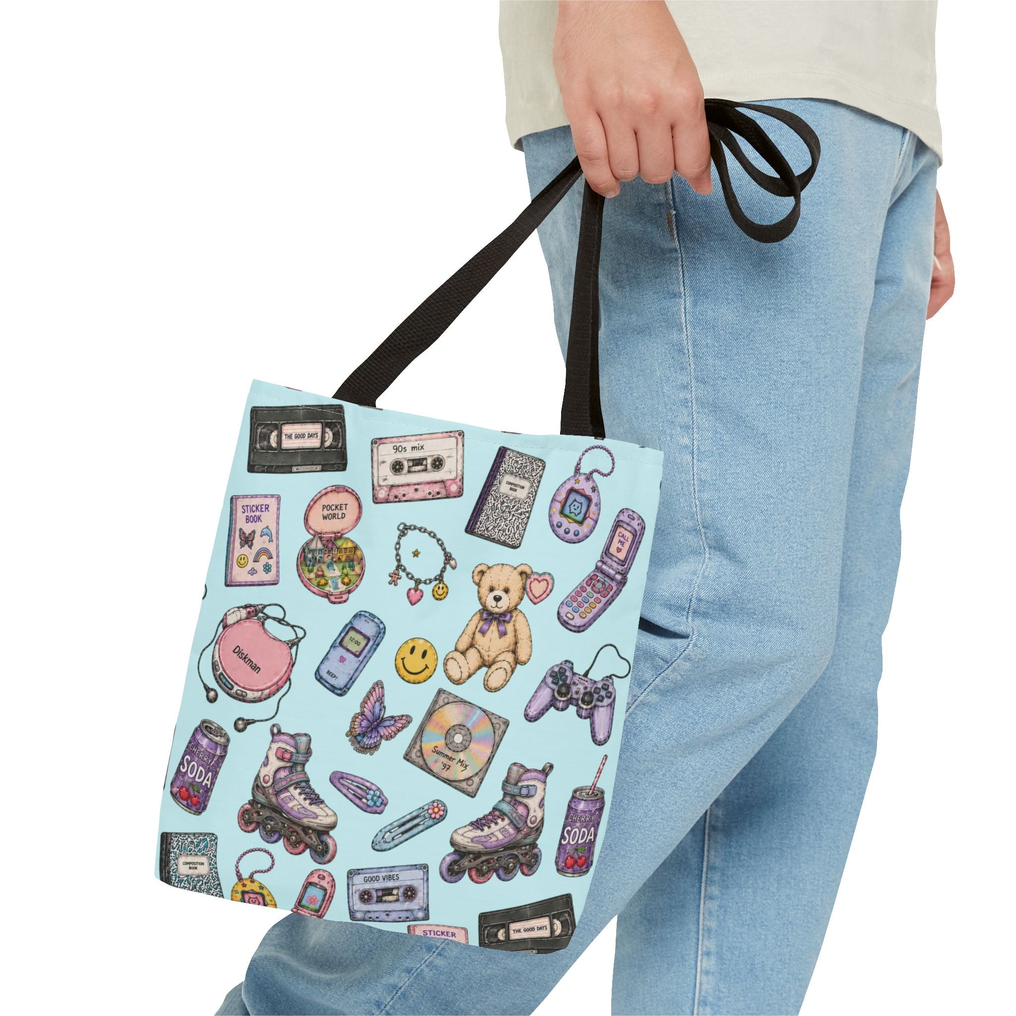 Rewind | Miracle of Roses Tote Bag-Blue
