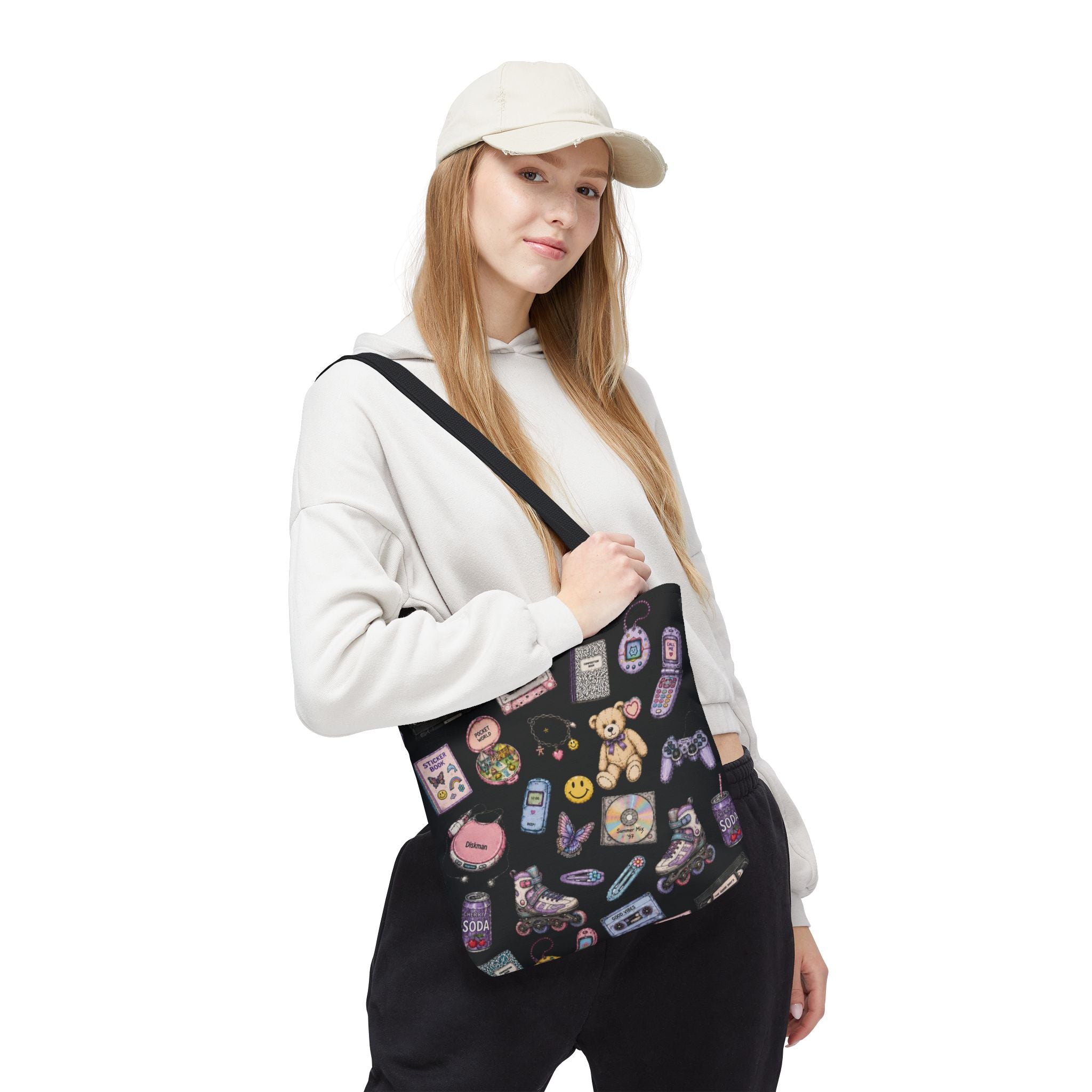 Rewind | Miracle of Roses Tote Bag-Black