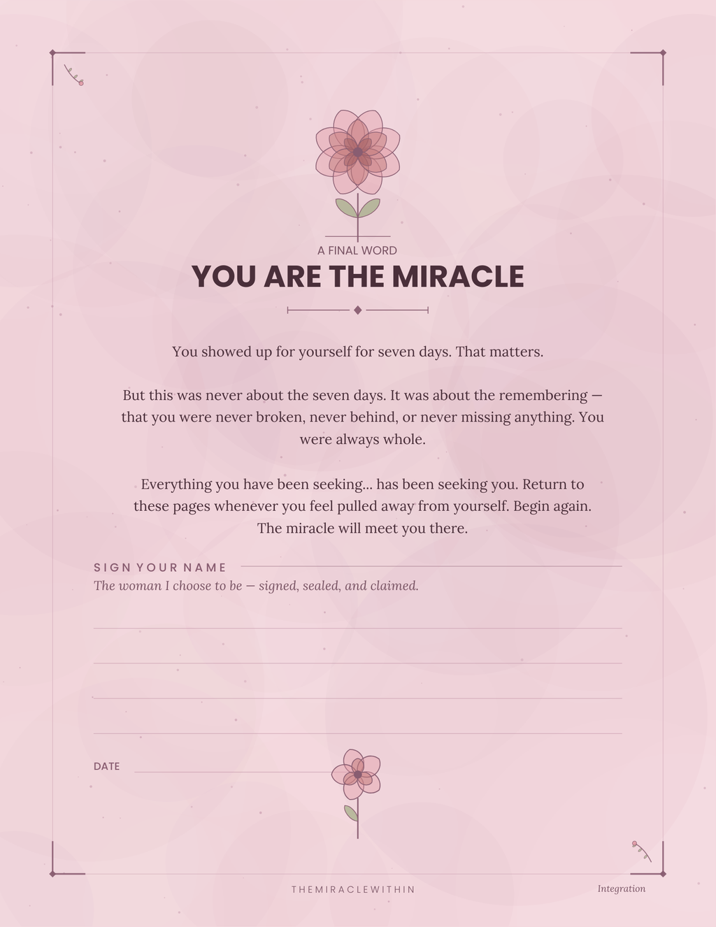 The Miracle Within- A 7-Day Return to Yourself
