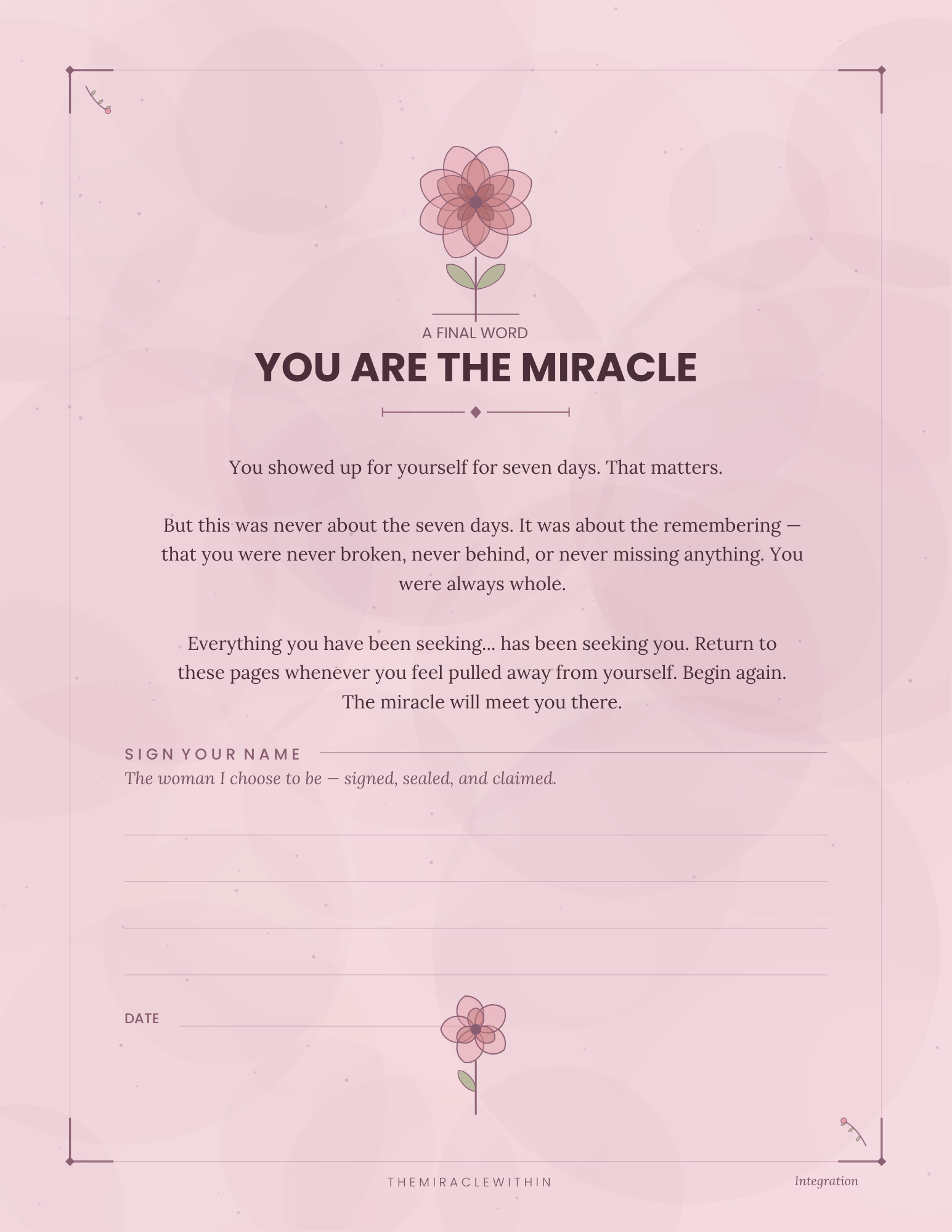 The Miracle Within- A 7-Day Return to Yourself