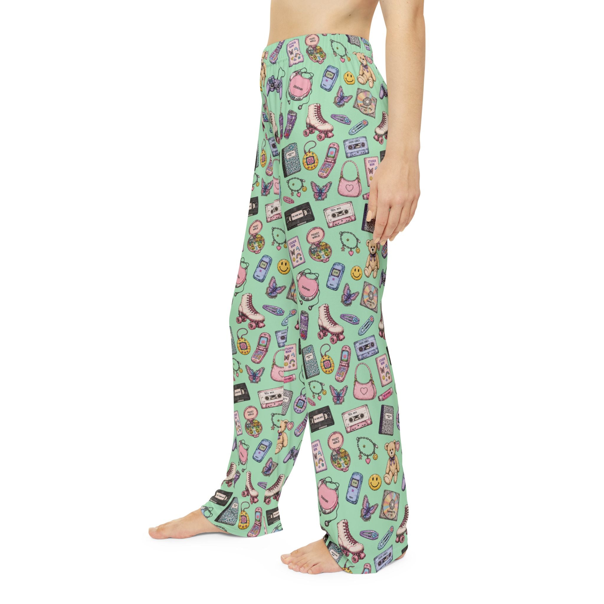 Soft Nights | Miracle of Roses Pajama Pants-Blue