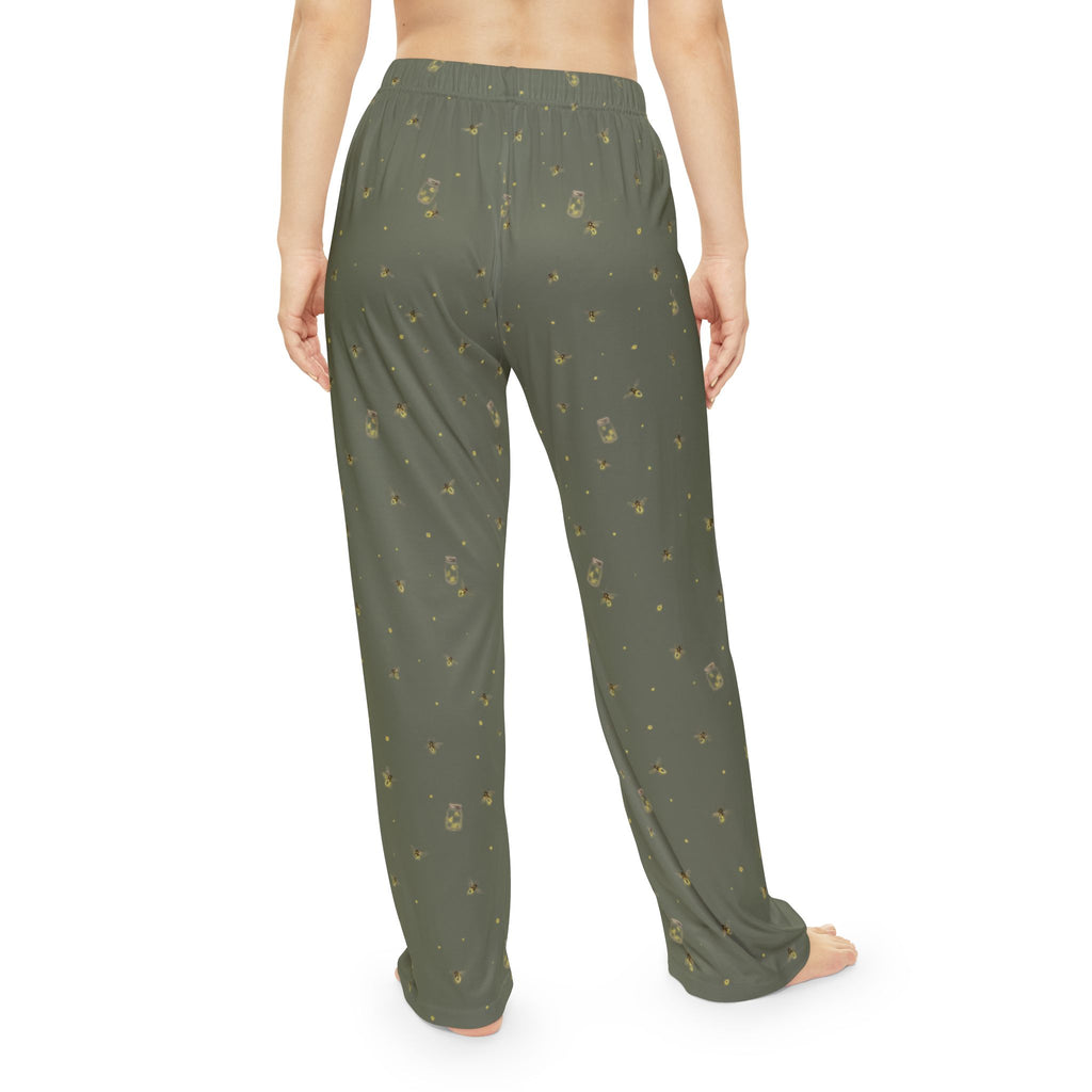 Lanterns of the Garden | Miracle of Roses Pajama Pants-Green