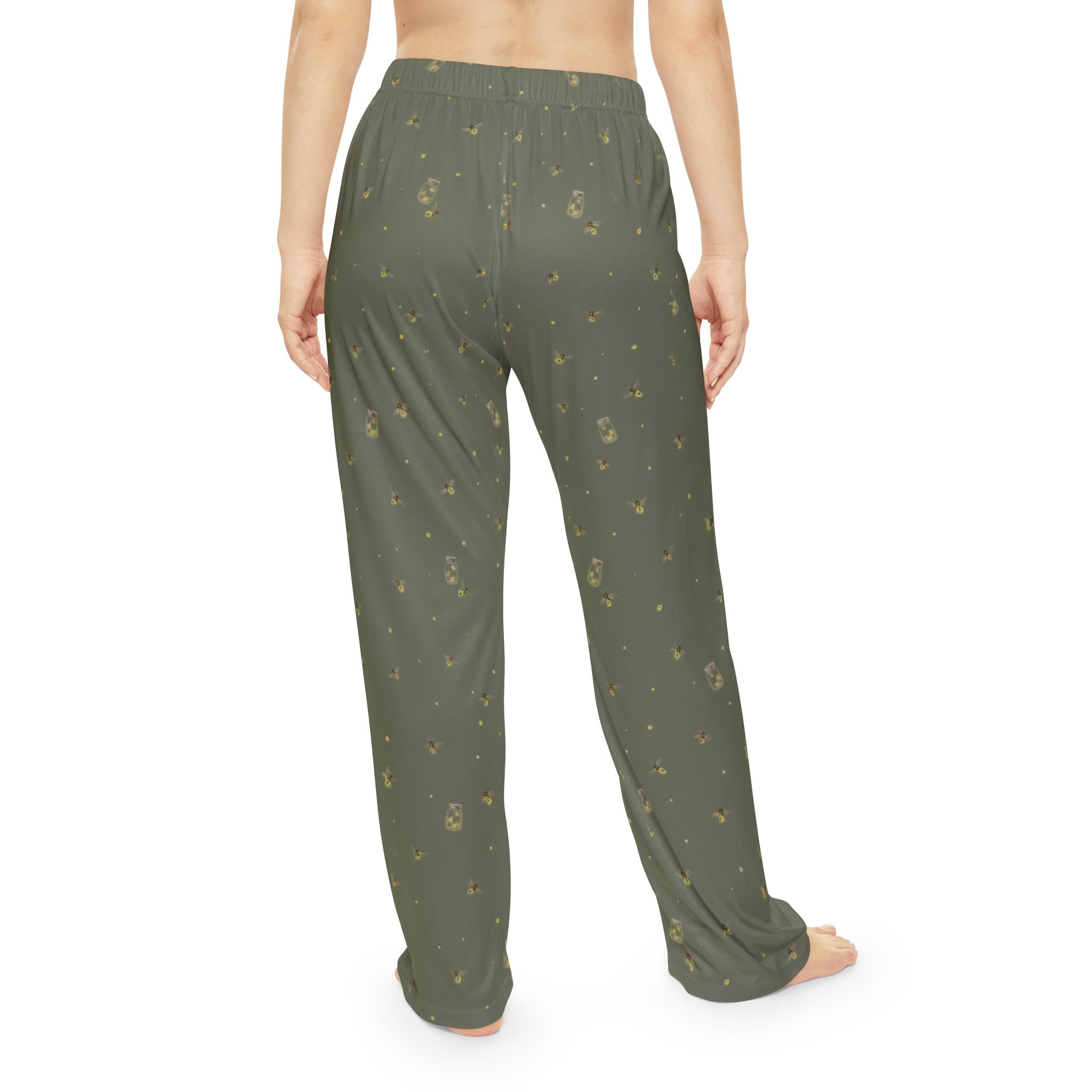 Lanterns of the Garden | Miracle of Roses Pajama Pants-Green