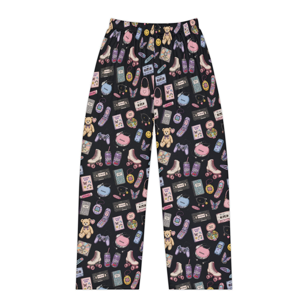 Soft Nights | Miracle of Roses Pajama Pants-Black