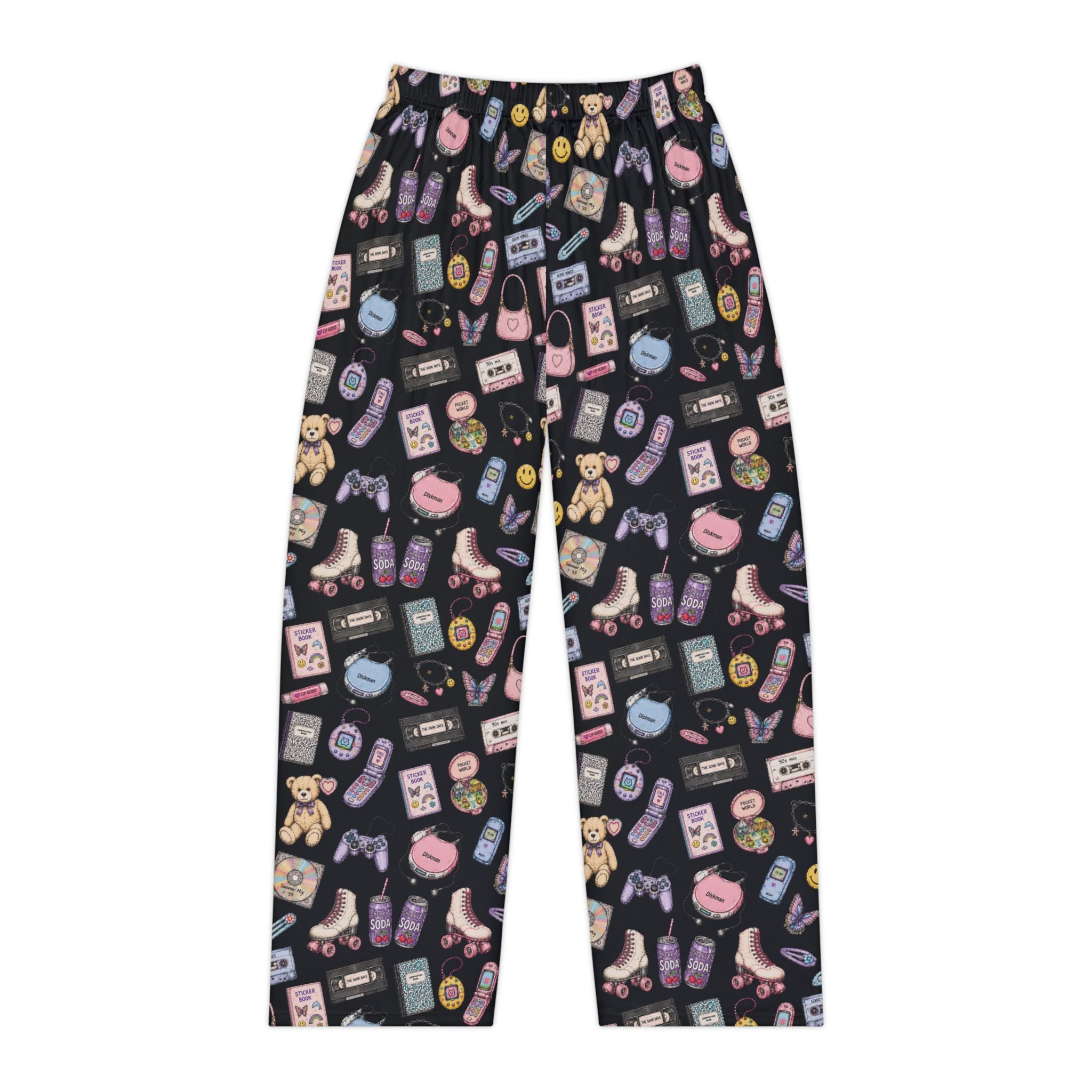 Soft Nights | Miracle of Roses Pajama Pants-Black