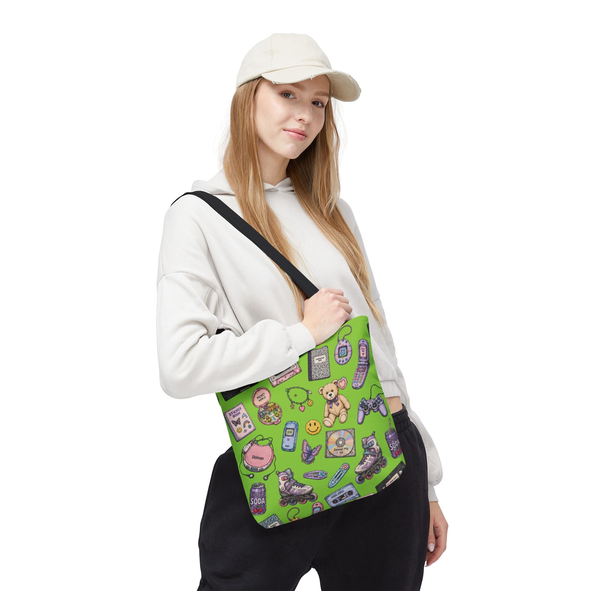 Rewind | Miracle of Roses Tote Bag-Green