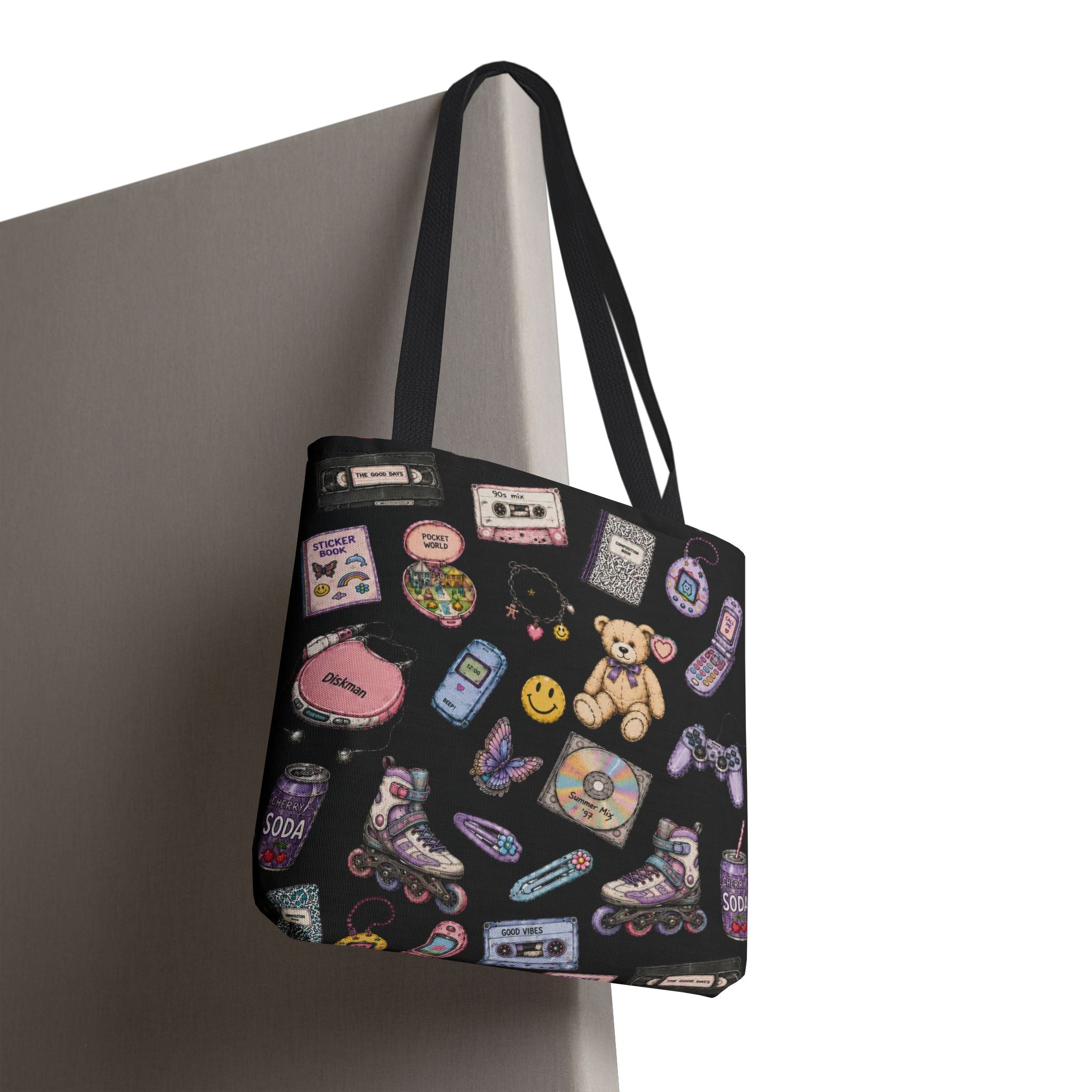 Rewind | Miracle of Roses Tote Bag-Black