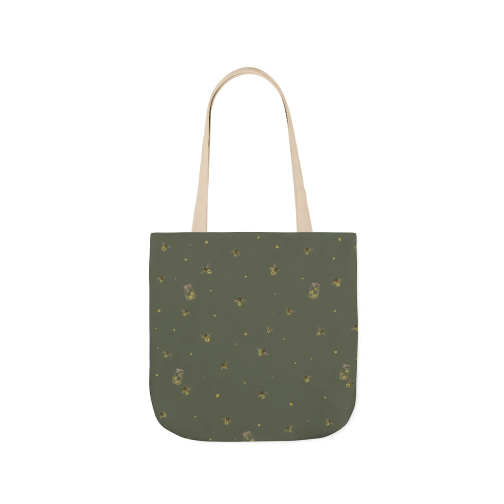 Lanterns of the Garden | Miracle of Roses Tote Bag-Green