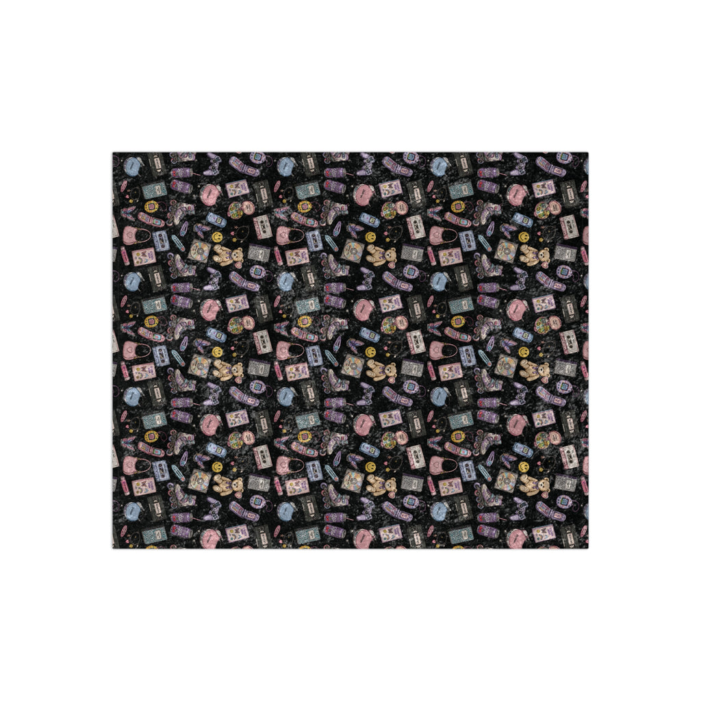 Saturday Morning | Miracle of Roses Blanket-Black