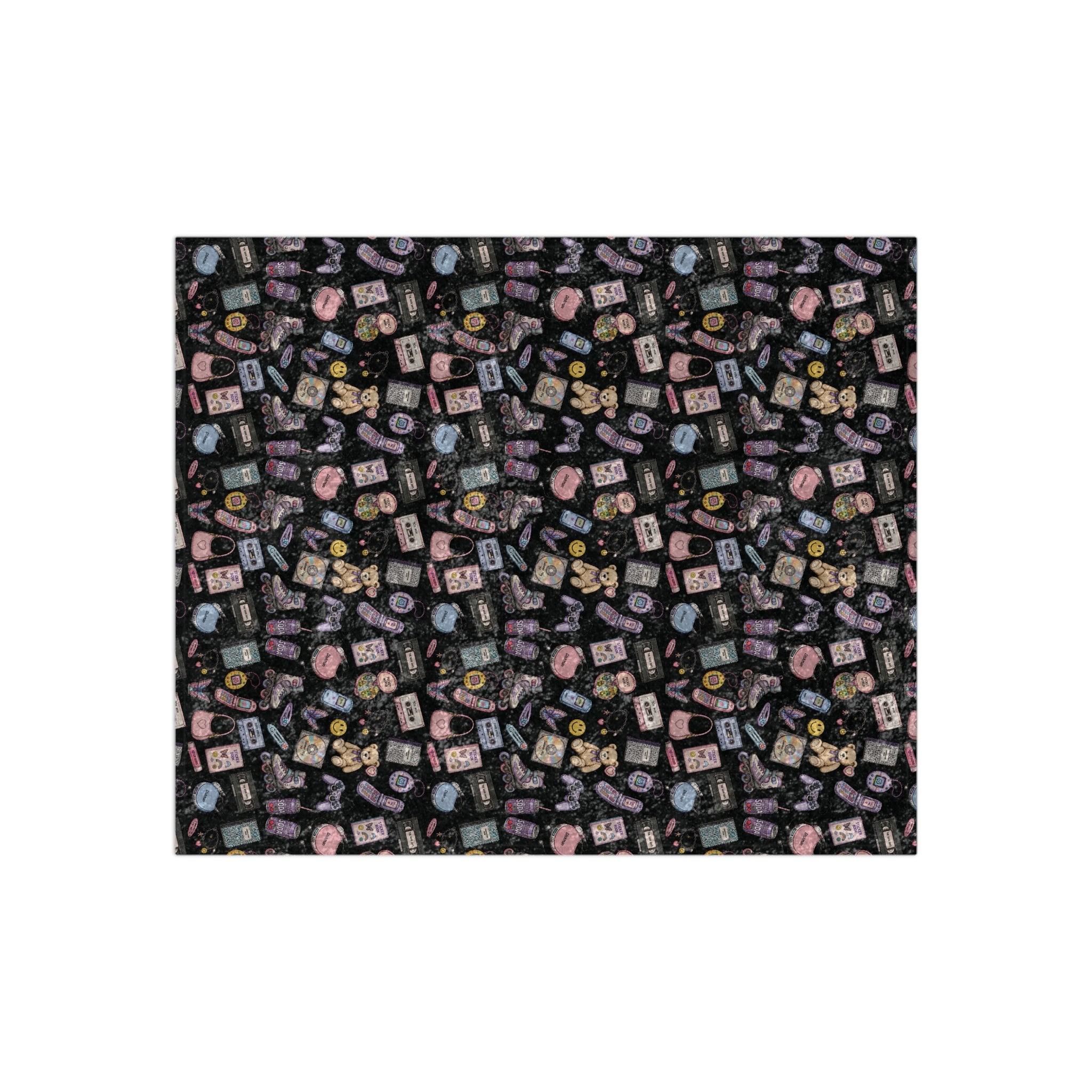 Saturday Morning | Miracle of Roses Blanket-Black