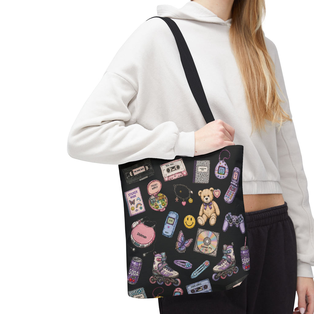 Rewind | Miracle of Roses Tote Bag-Black