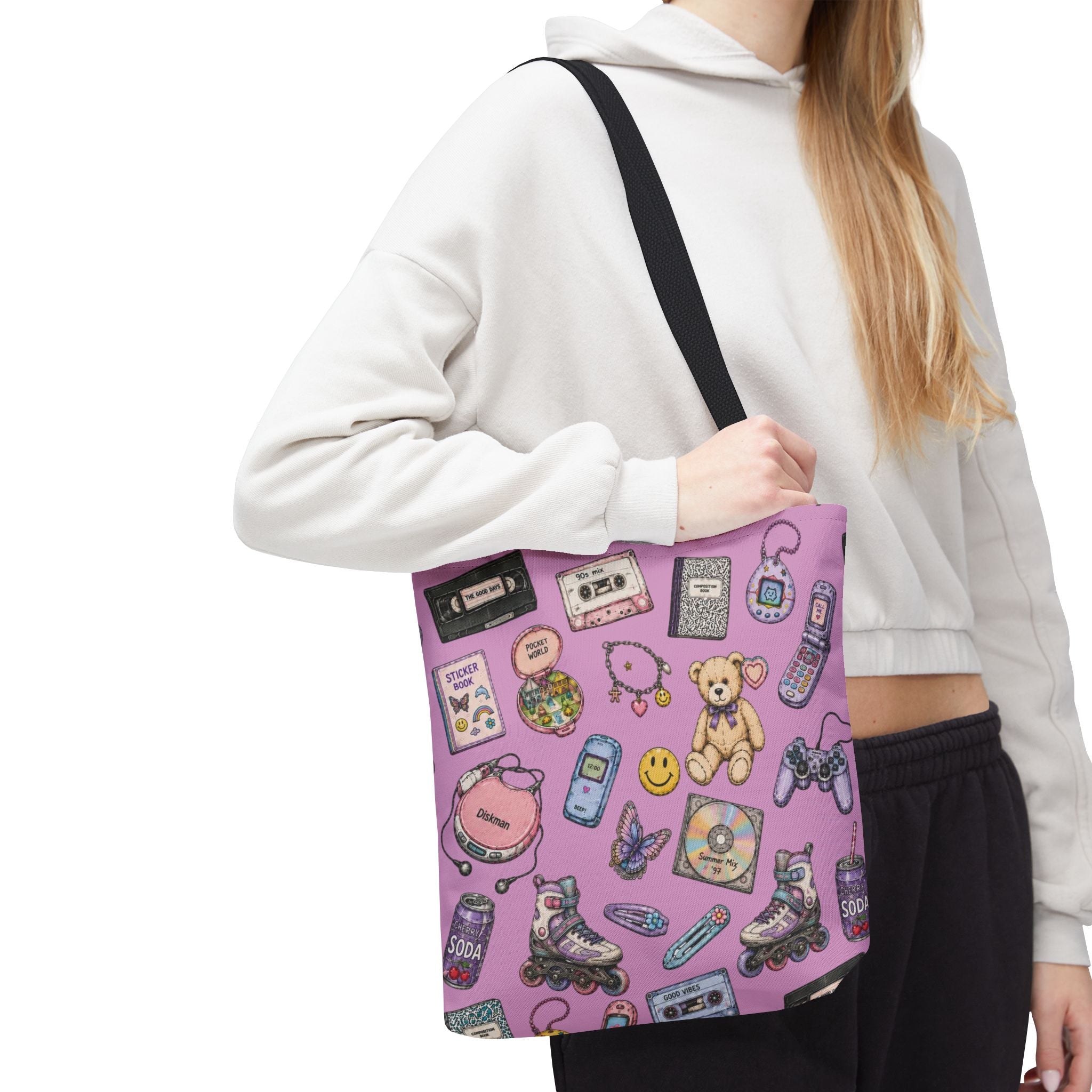 Rewind | Miracle of Roses Tote Bag-Purple