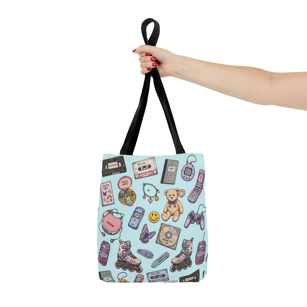 Rewind | Miracle of Roses Tote Bag-Blue